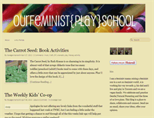 Tablet Screenshot of ourfeministplayschool.ca